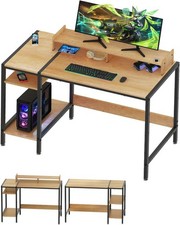Computer Desk - 43  Gaming Desk, Home Office Desk with Storage, Small Desk