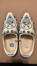 Dutch Vintage Wooden Shoes Carved Painted Handmade From Holland