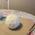 White Wax Decorative snowball Candle, Unscented, Medium 3in — photo 2