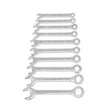 SAE Midget Combination Wrench Set with Pouch (10-Piece)