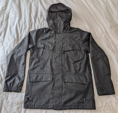 Burton Dryride Snowboard Ski Schnee Jacke Herren schwarz grau Large