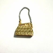Designer Zipper Pull Charm Gold Tone Handbag ...