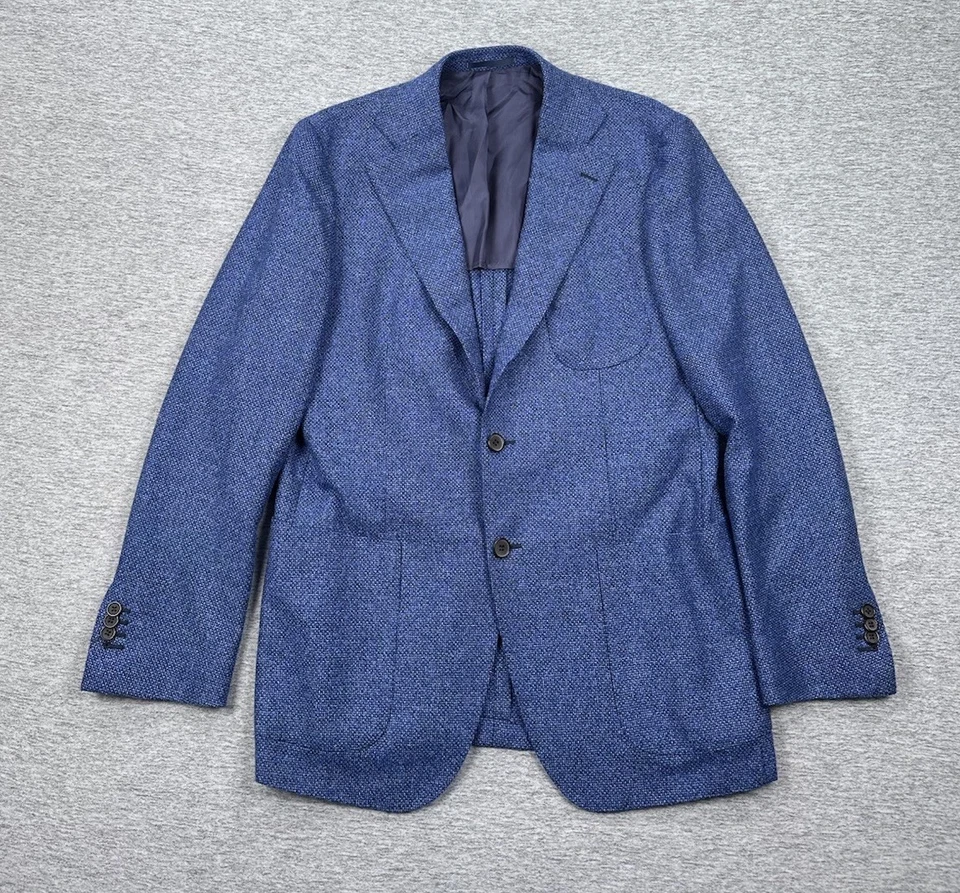 Blazer Suitsupply Para Hombre 42R Azul Lana Seda Cachemira Fratelli Tallia Di Delfino Foto 2 de 4