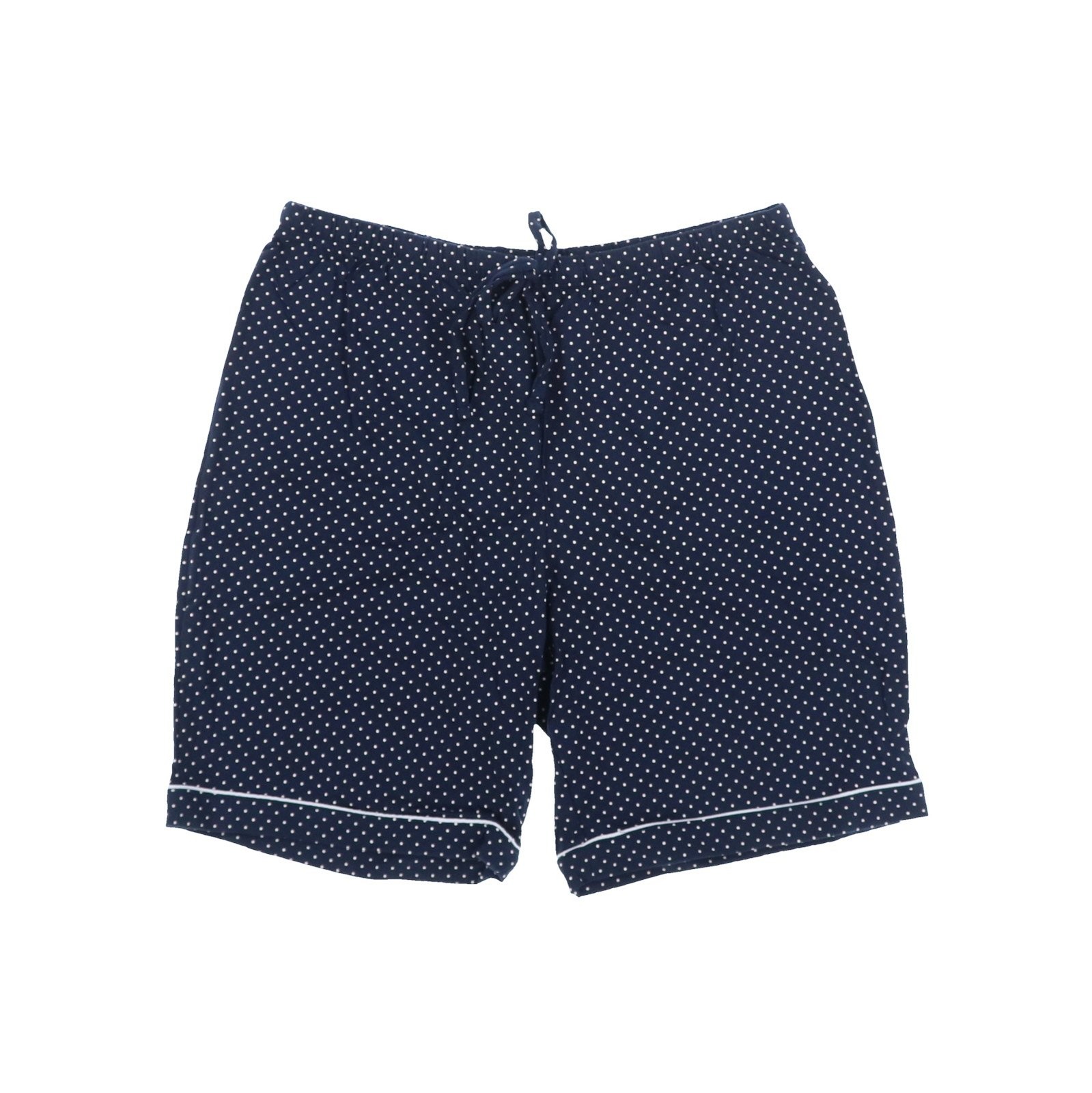 Lauren Ralph Lauren Women’s Navy Dotted Cotton 2-Piece Pajama Shirt & Short Set