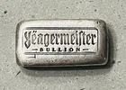 Yeagermeister Bullion By YPS 1oz 999 Silver Poured Bar Yeagers Poured Silver