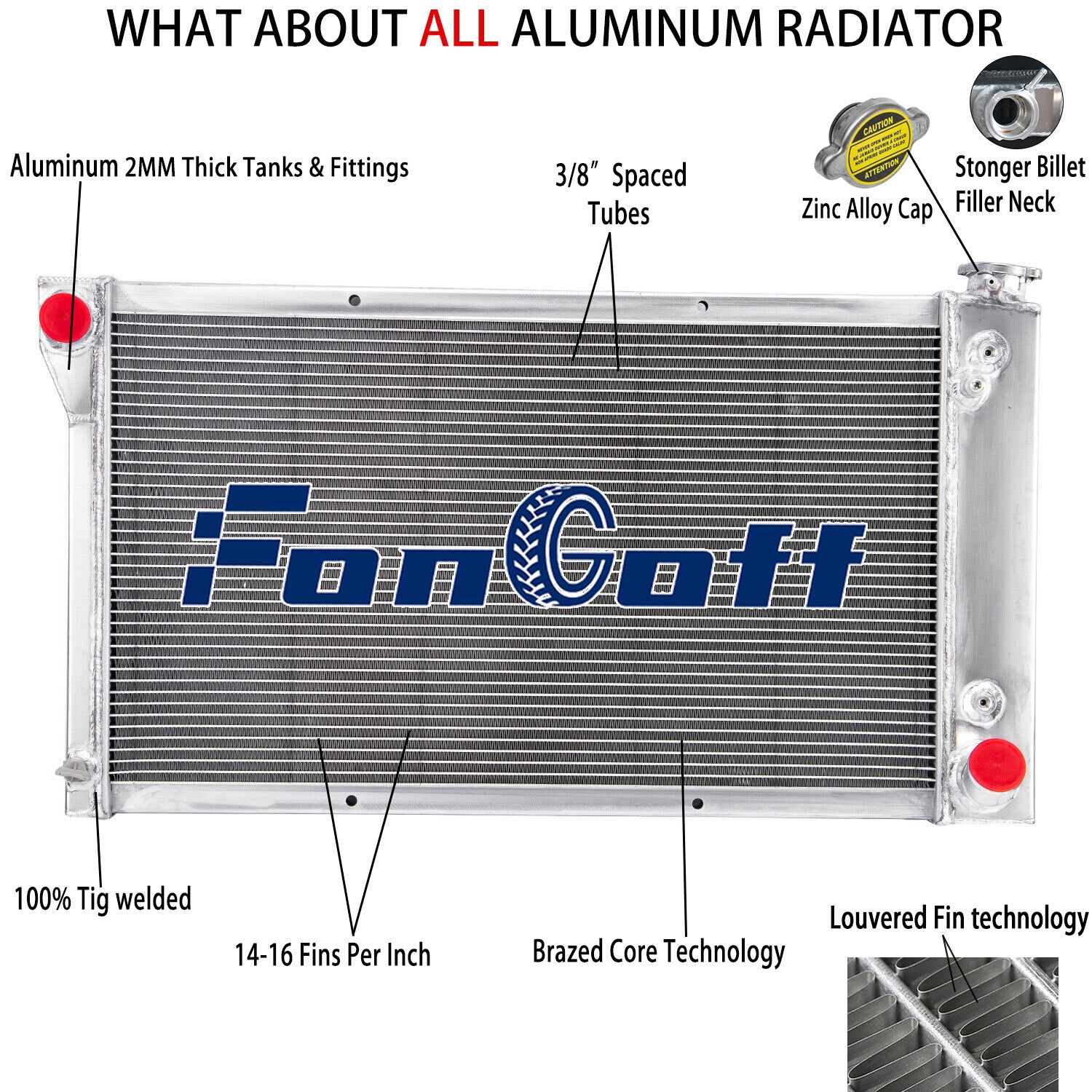 4 Row Aluminum Radiator Fit 1967-1972 1968 69 Chevy C/K C10 C20 C30 Pickup Truck