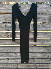 ribbed knit bodycon dress