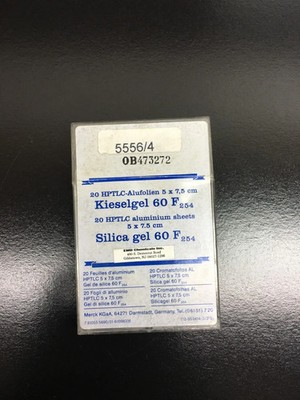 merck 5556/4 EMD KGaA HPTLC Silica gel 19 Aluminium Sheets 5x7.5cm HX762700