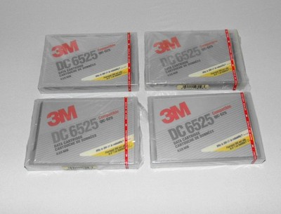 Lot of  four (4):  3M DC 6525 Data Cartridge 525 Mbytes, New old stock