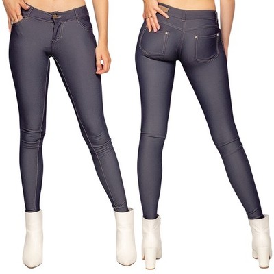 Damen Skinny Jeggings Slim Fit Hose Treggings Leggings Stretch Hüftjeans Look
