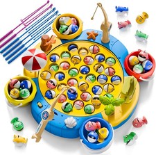 66 PCS Magnetic Fishing Game for Kids Toddlers 3-5, Fishing Toys for Boys 3 4 5