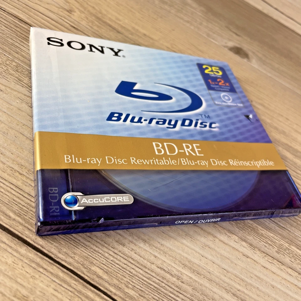 Sony Blu-Ray Disc  BD-RE 25GB Rewritable 1x-2x Speed Accucore New Sealed - Image 2 of 4