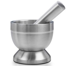 Pill Crusher - 304 Food Grade Stainless Steel Mortar and Pestle Medicine Grinder