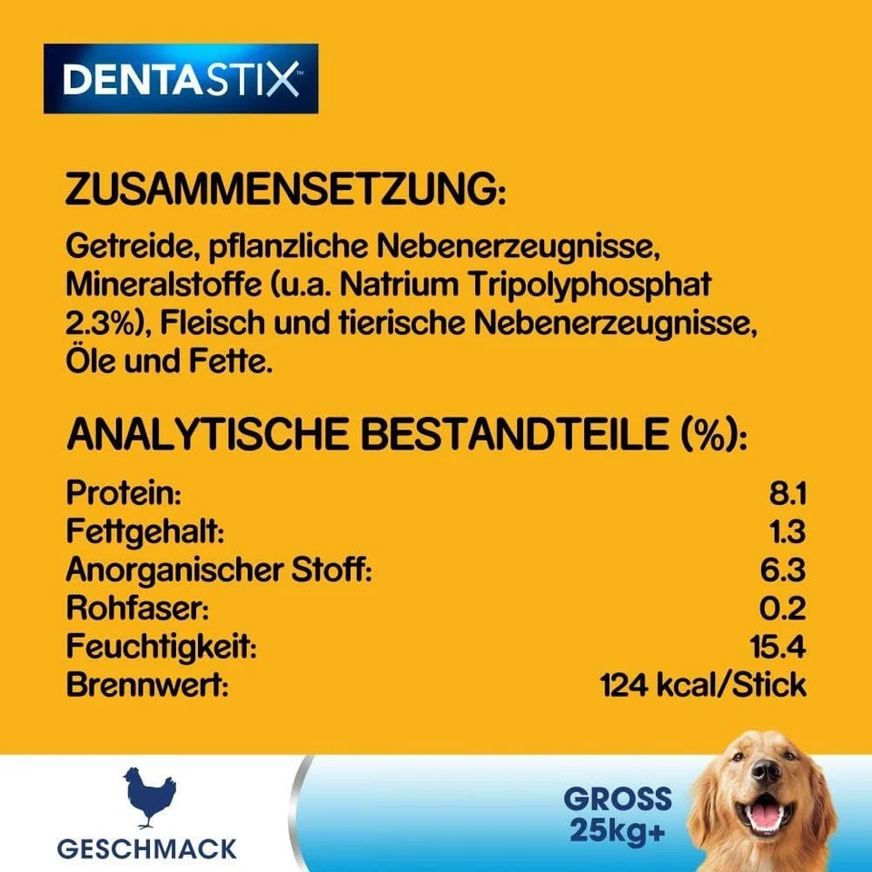 PEDIGREE Dentastix Zahnpflege Mundhygiene adulte große Hunde 56 St. 8 x 270g - Bild 3 von 4