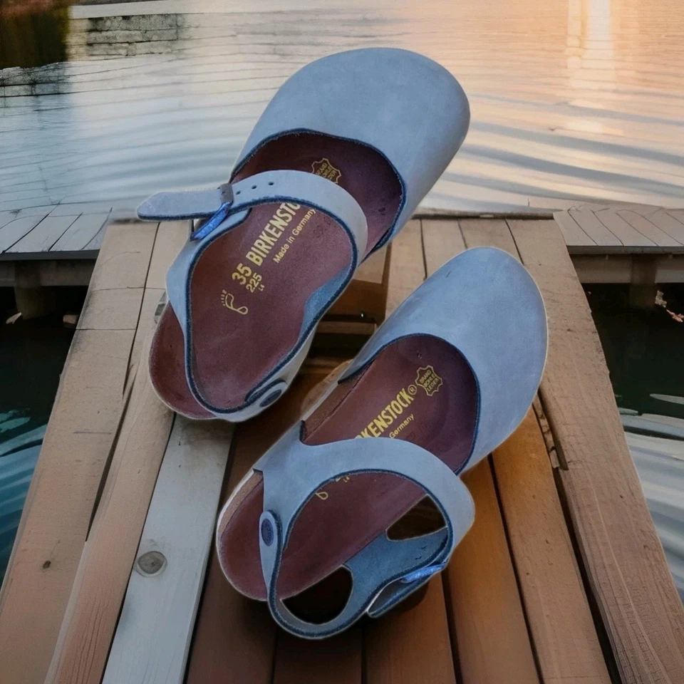 Birkenstock Clogs Damen Sommerschuhe Nubukleder Gr.35 Mint Matt Grün Topzustand - Bild 3 von 4