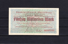 Leuna/ Ammoniakwerk Merseburg, 50 Milliarden Mark v. 1.11.1923