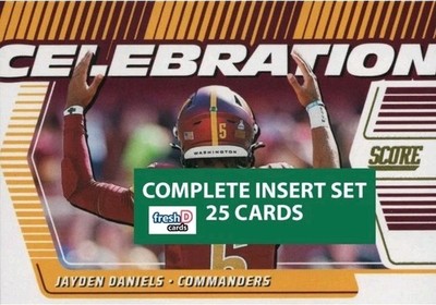 2025 Score Celebration Complete 25 Card Set Jayden Daniels Josh Allen Bo Nix