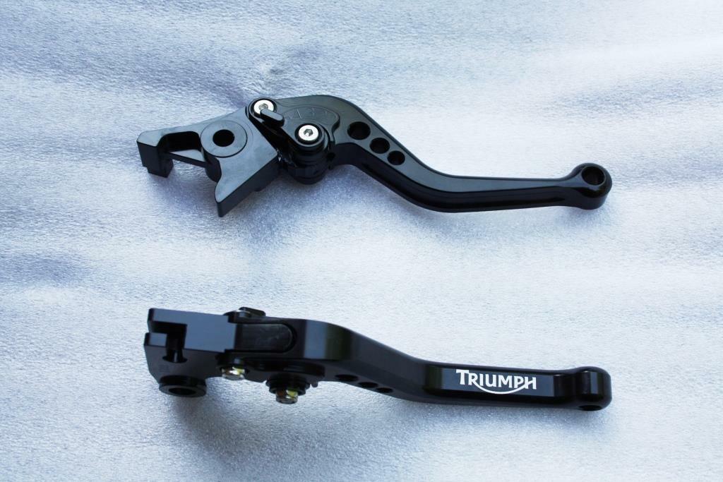 Leviers courts frein embrayage Triumph anti fatigue mains