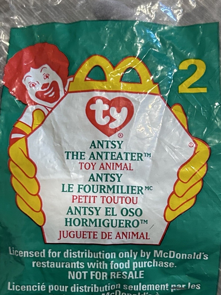 Antsy the Anteater #2 McDonald's Ty Teenie Beanie Babies 1999