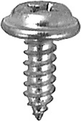 AMZ Clips And Fasteners 100 #8 X 1/2'' Phillips Flat Top 13/32'' Washer Head Zinc