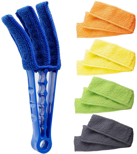Window Blind Cleaner Duster Brush with 5 Microfiber Sleeves - Blind Cleaner Tool - Picture 10 of 12