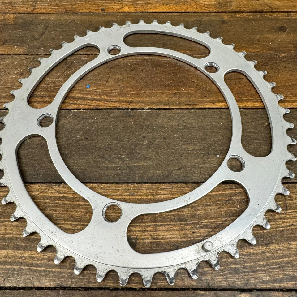 Plato Campagnolo vintage 52t 52 dientes 144 BCD aleación Brev Italia Campy C3 Foto 4 de 4