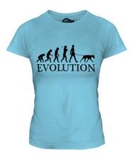 DOBERMAN PINSCHER EVOLUTION OF MAN LADIES T-SHIRT TOP DOG GIFT WALKER WALKING