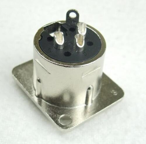 4x XLR male Einbaubuchse D Typ 3 pol Einbaustecker Neutrik kompatibel 3-polig - Bild 2 von 3