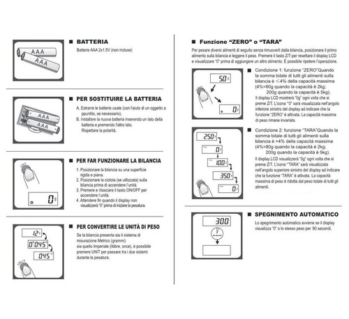 Bilancia digitale elettronica da CUCINA piccola con ciotola tara display lcd 5kg - Imagen 3 de 8
