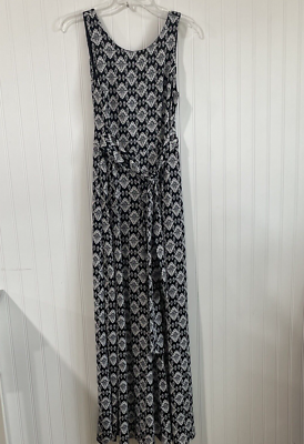 Love Culture Jumpsuit Womens Medium Black White Tank Long Wide-leg