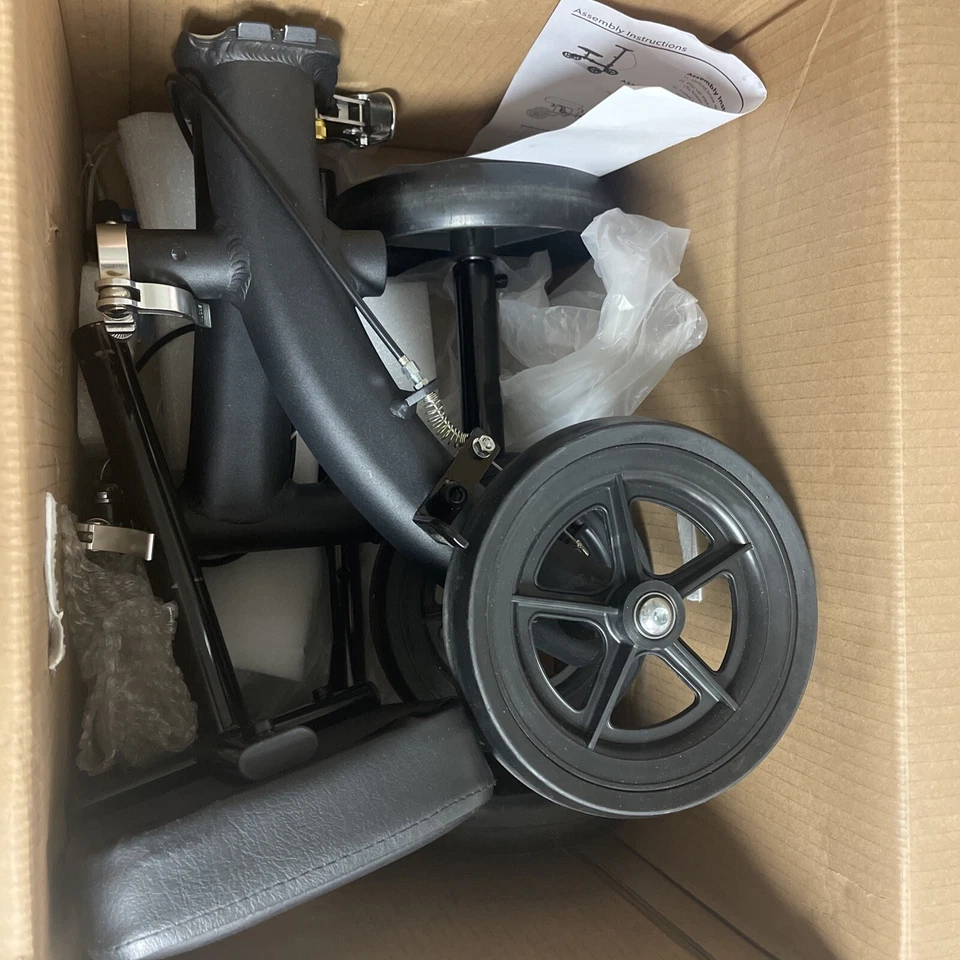 Rodillera Plegable Carex Ligeramente USADA Scooter NEGRO ¡Capacidad de hasta 300 libras! Foto 3 de 4