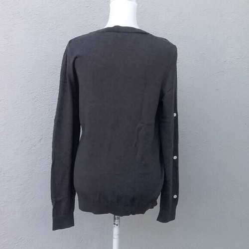 J. Crew Mercantile Sweater Women's Med Gray with white dots Crew Preppy - Picture 6 of 7