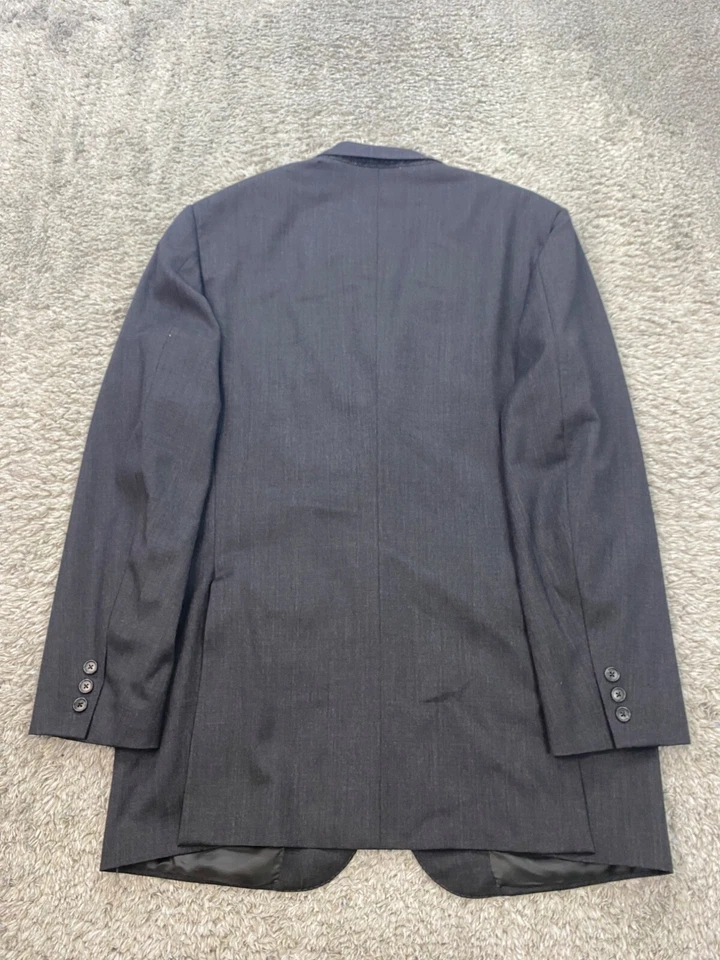 Blazer Corneliani Para Hombres 52L Negro Lana Virgen Extra Fino Abrigo Deportivo Chaqueta Italia Foto 2 de 4