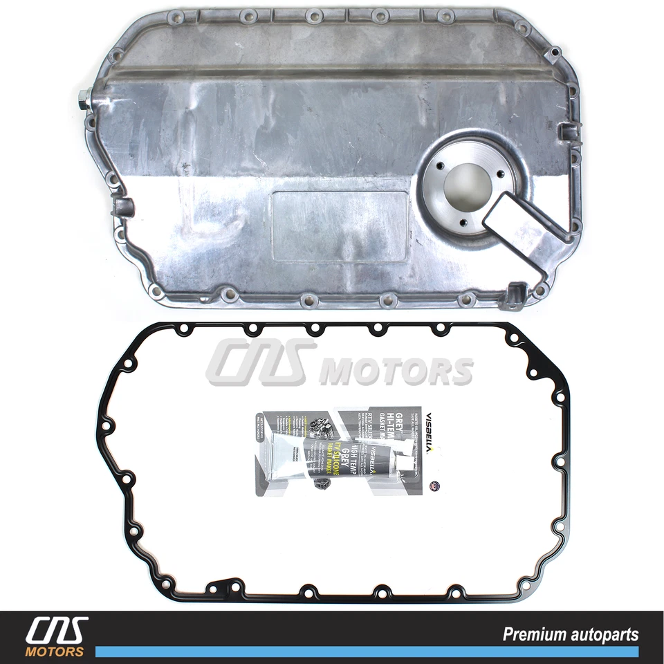 Oil Pan w/ Gasket Oil Level Sensor Hole For Audi A4 A6 S4 VW Passat 2.7L 2.8L Foto 2 de 4