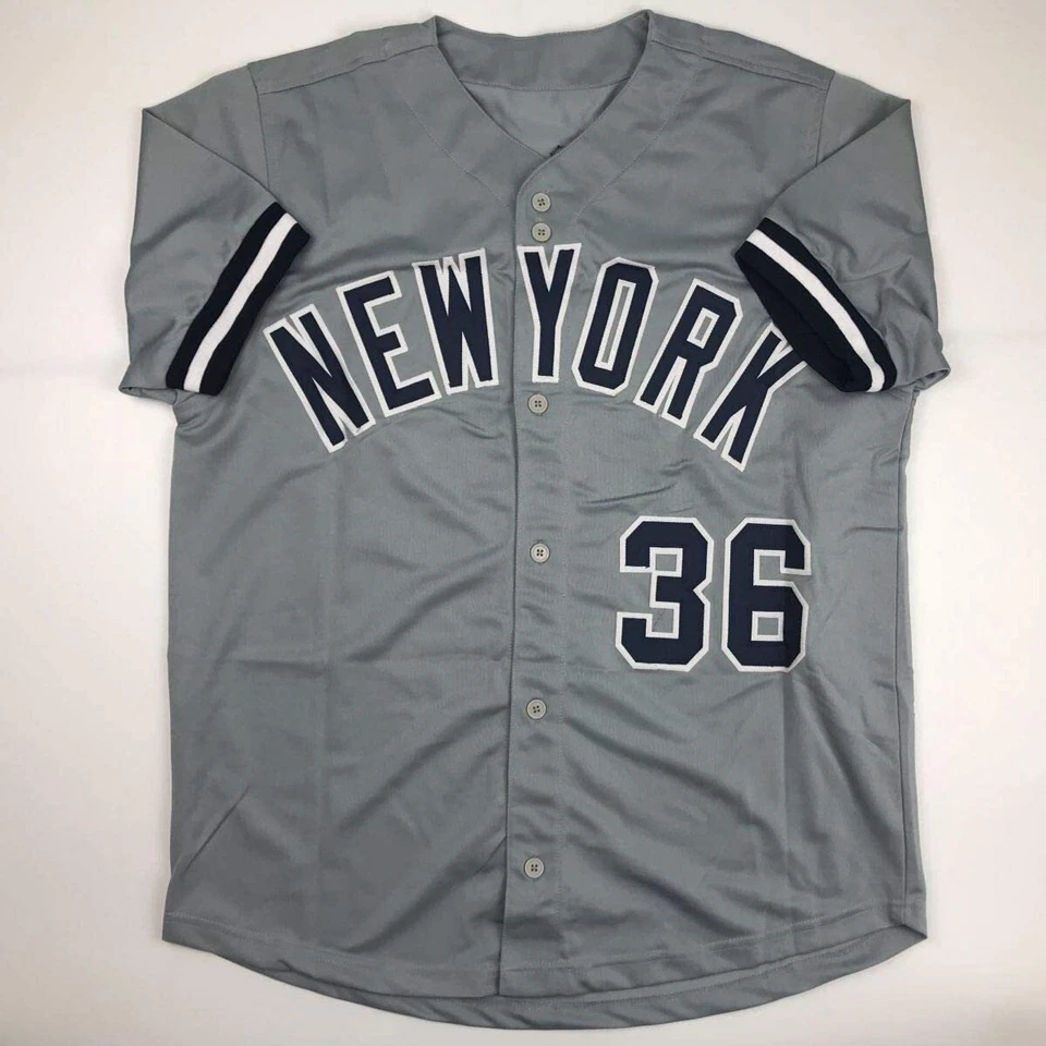 Autographed/Signed DAVID CONE New York Grey Baseball Jersey JSA COA Auto - Image 4 of 4