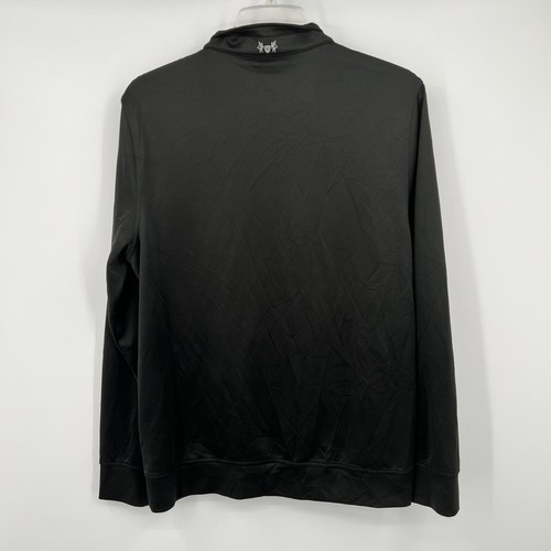 HICKEY FREEMAN Mens 1/4 Quarter Zip Pullover MEDIUM Stretch Performance BLACK NE - Picture 6 of 7