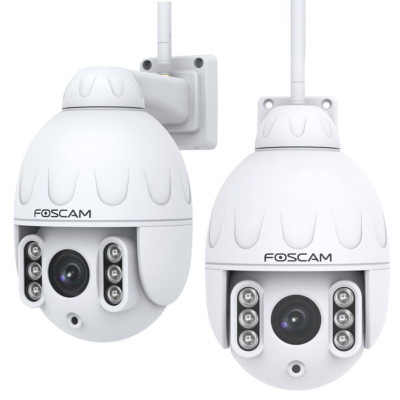 2 x FOSCAM SD4  4 MP Dualband WLAN PTZ Überwachungskamera mit 4x optischem Zoom