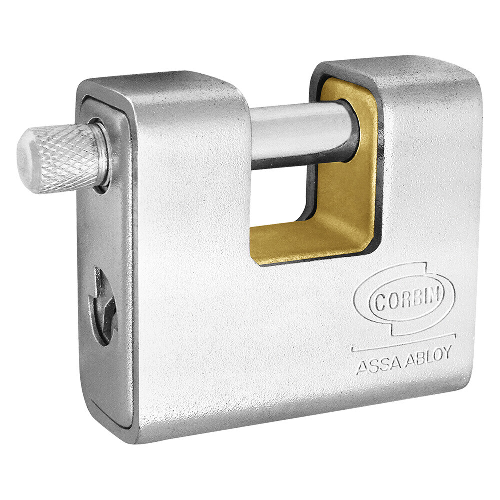 CORBIN Lucchetto Corazzato 81mm con 3 Chiavi | Massima Sicurezza Serrande