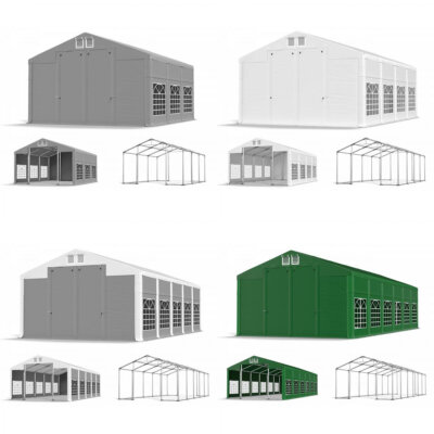 PARTYZELT 4x6 - 8x12 / 2,5H Gartenzelt EVENTZELT Cateringzelt Ganzjährige PVC W