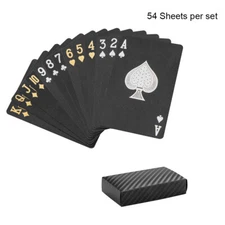 2 Decks Waterproof Plastic Playing Cards Collection Black Diamond Poker Cards