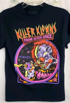 Killer-Klowns From Outer-Space Shirt Small Black Tee Halloween Clown
