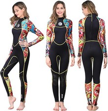 Women 3MM Neoprene Wetsuit Thermal Scuba Diving Spearfishing One Piece Surfing