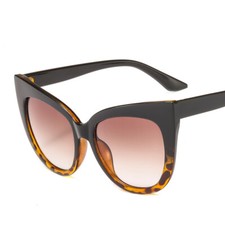 New Big Cat-eye All-match Sunglasses Women Pop Large Eyewear Champagne Pink