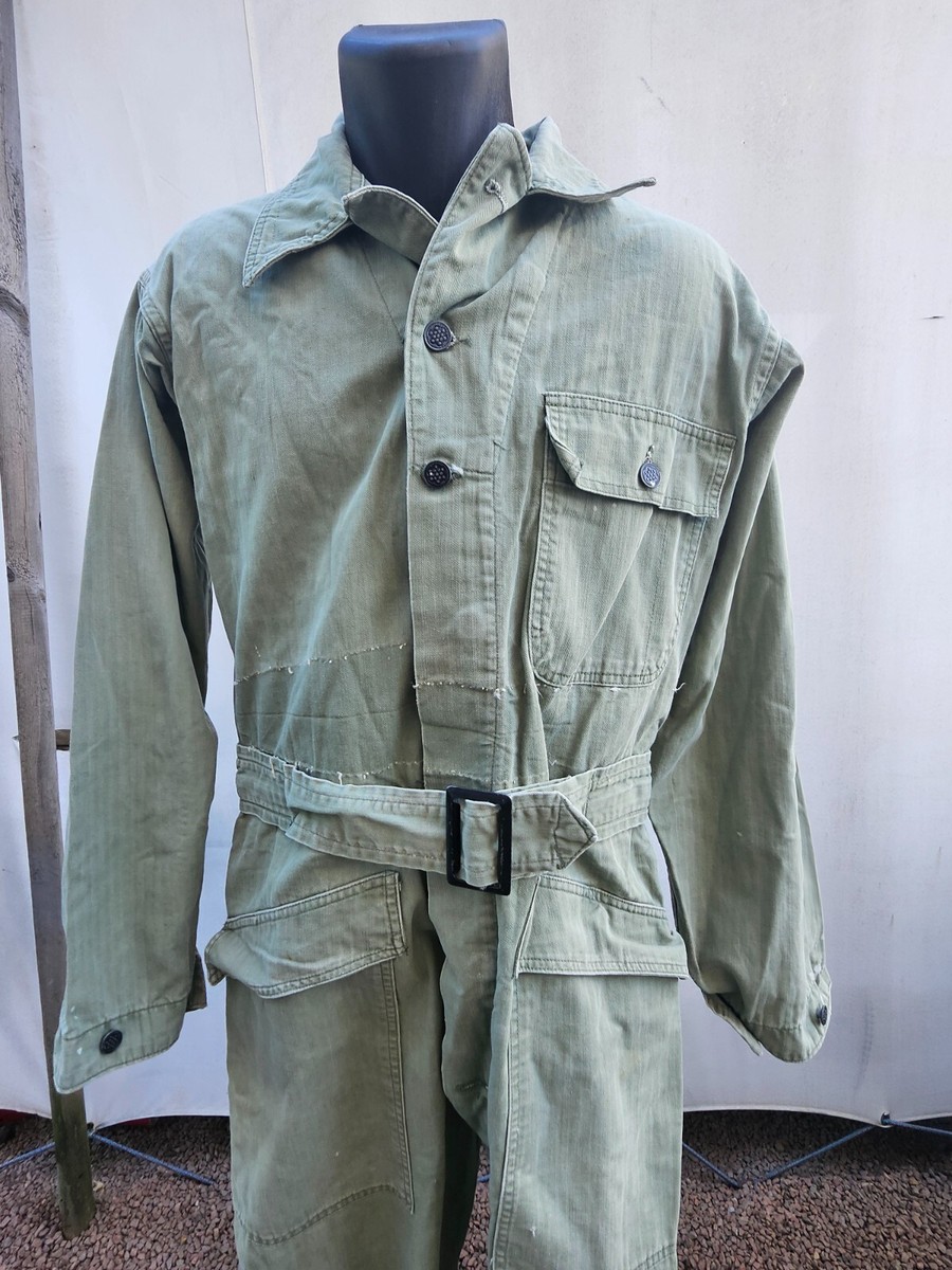 Combinaison HBT US original WW2 suit herringbone twill early