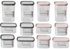 Premium Clear Plastic Food Storage Containers  Airtight Kitchen Storage Set 6Pcs
