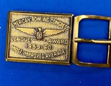 Vintage Belt Buckle 1959 - 60 ABC League Award Bowling - Most Improved Average
