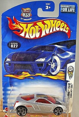 2003 Hot Wheels #27 First Editions 15/42 CADILLAC CIEN Silver w/Chrome Pr5 Spoke