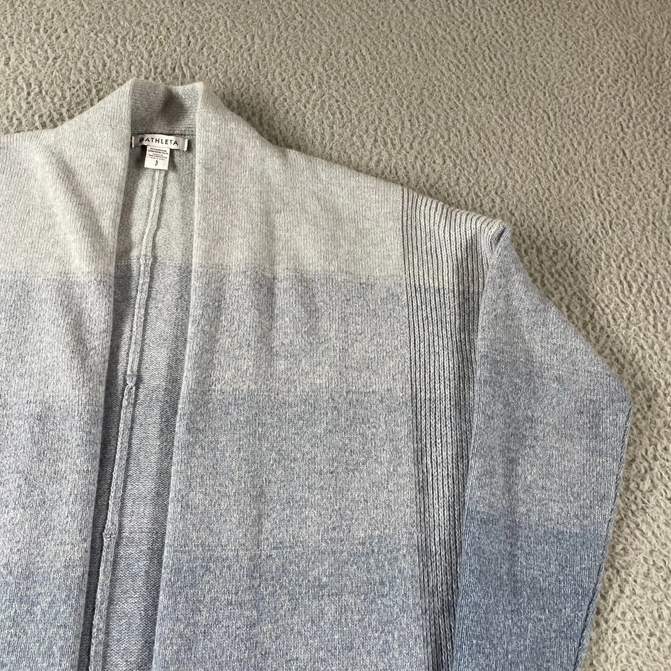 Cárdigan Suéter Athleta S Ombre Spirit Lana Cachemira Envoltura Abierto Azul De Gran Tamaño Foto 3 de 4