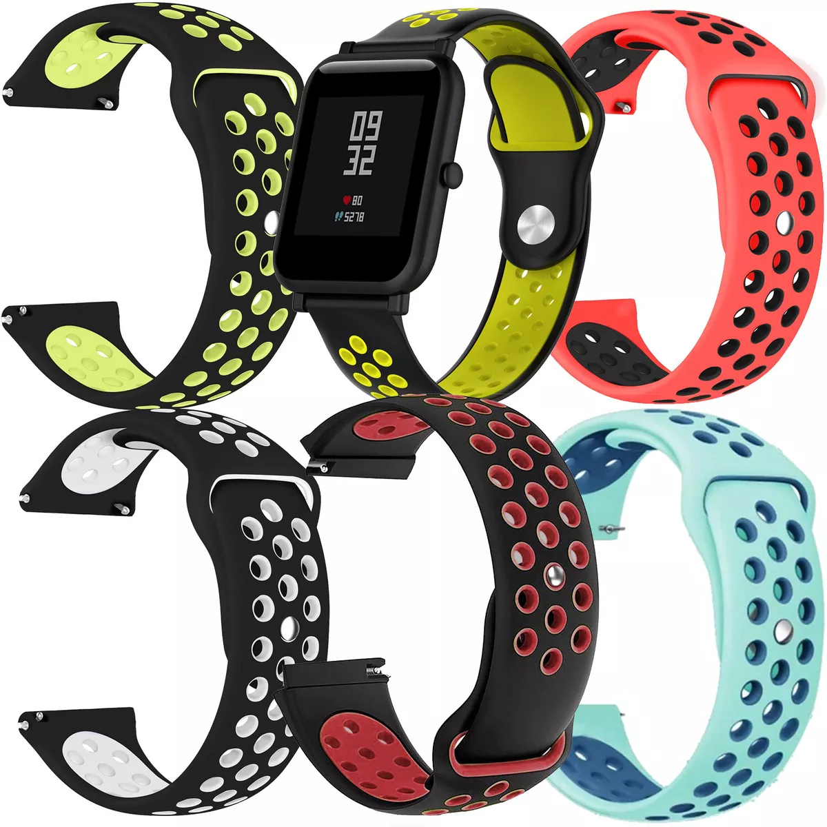 Correa Silicona Deportes Agujeros 20mm con Bucles Huami Amazfit GTS & GTS2 2