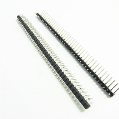 50 pcs 1x40 Pin 2.54mm Right Angle Single Row Male Pin Header Connector 